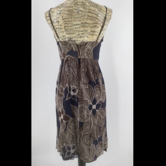 Trina Turk summer fall size 6 Fitted Brown & Blue Dressy Dress - Picture 4 of 11